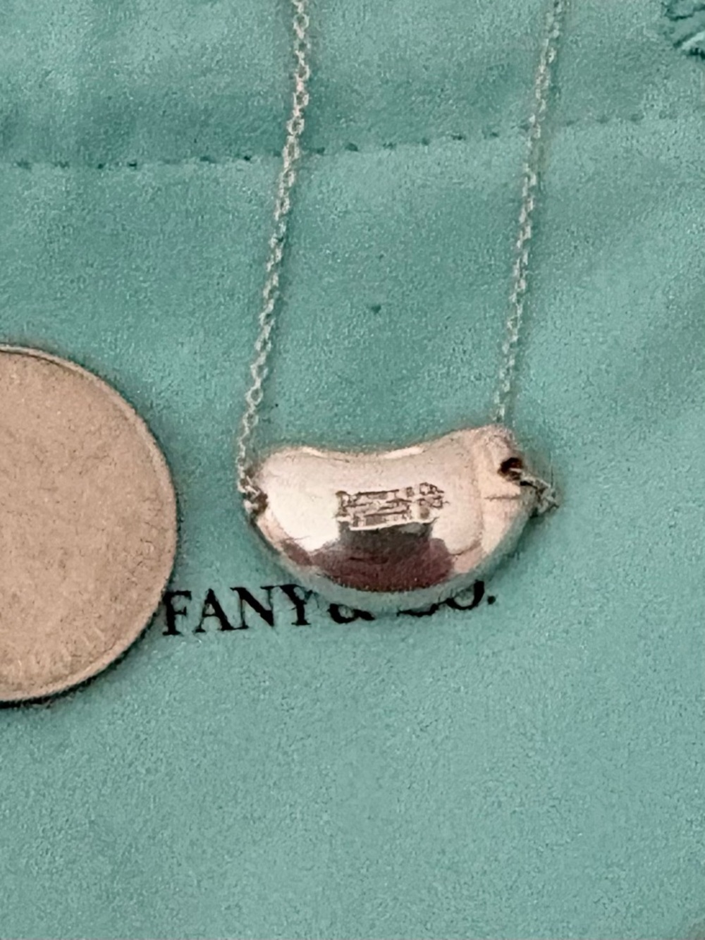 Tiffany & Co. Elsa Peretti® Bean Pendant Necklace - Authentic - Picture 11 of 11